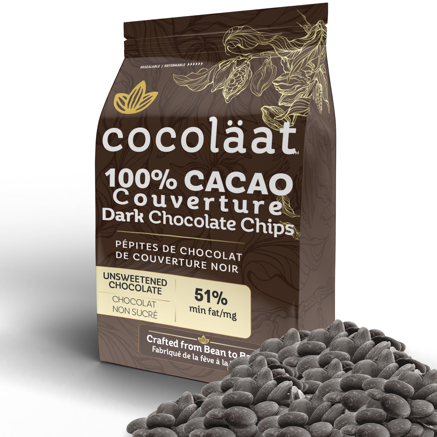 100% Dark Couverture Chocolate Chips