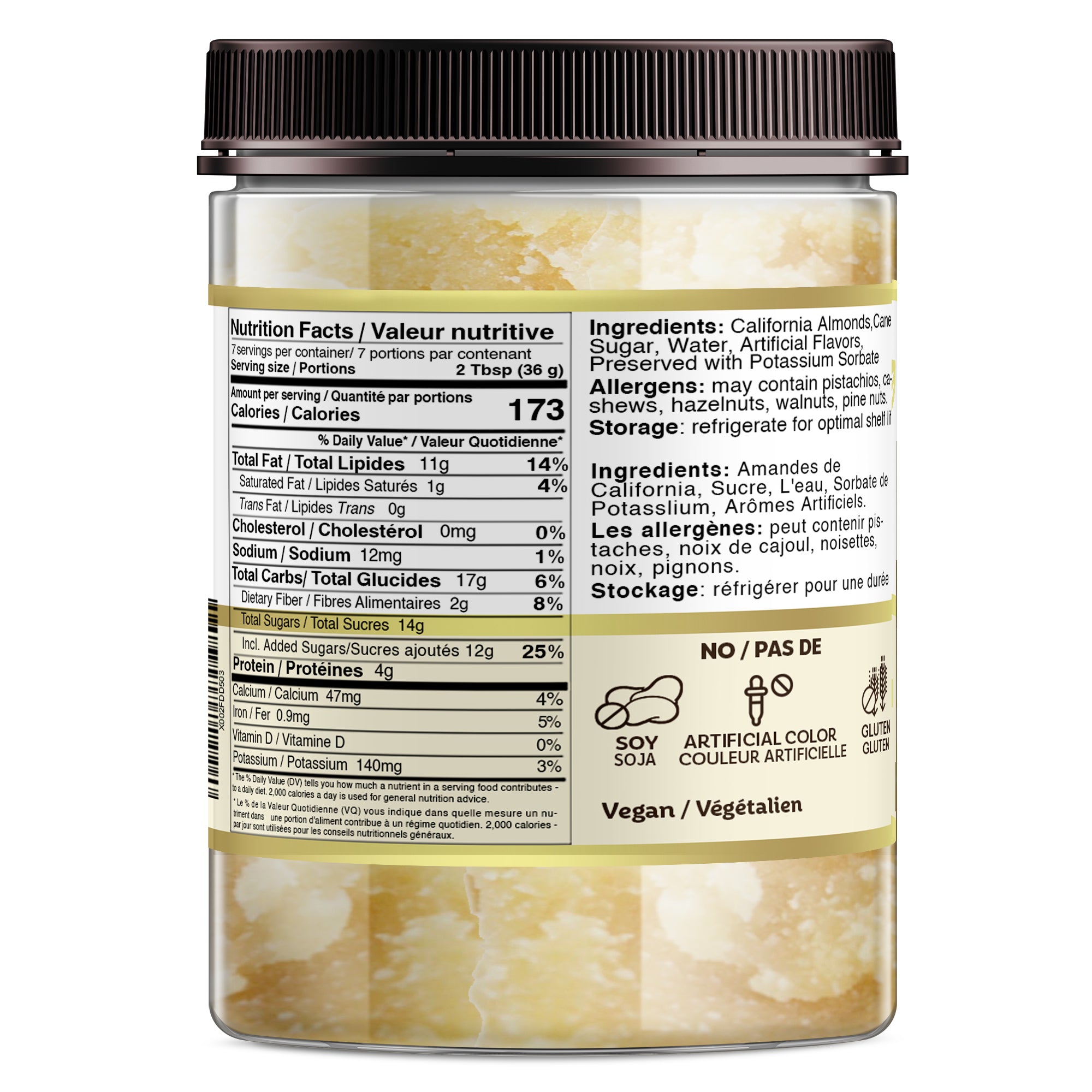 Cocoläat European Style Almond Paste | Sweetened For Flavouring & Pastry Filling | Premium California Almonds | 10 oz/284 g Resealable Jar