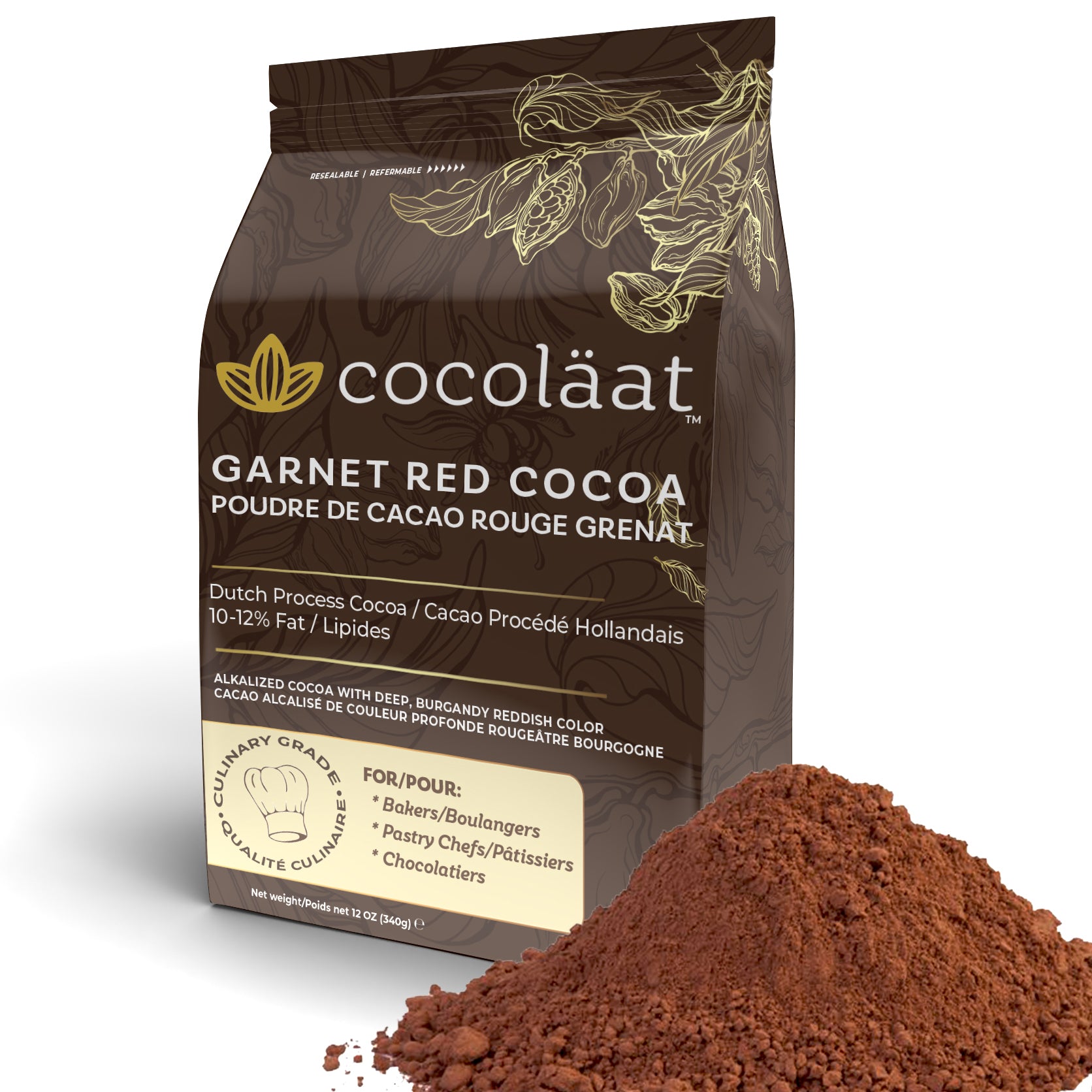 Garnet Red Cocoa Powder | 10/12% Cocoa Butter