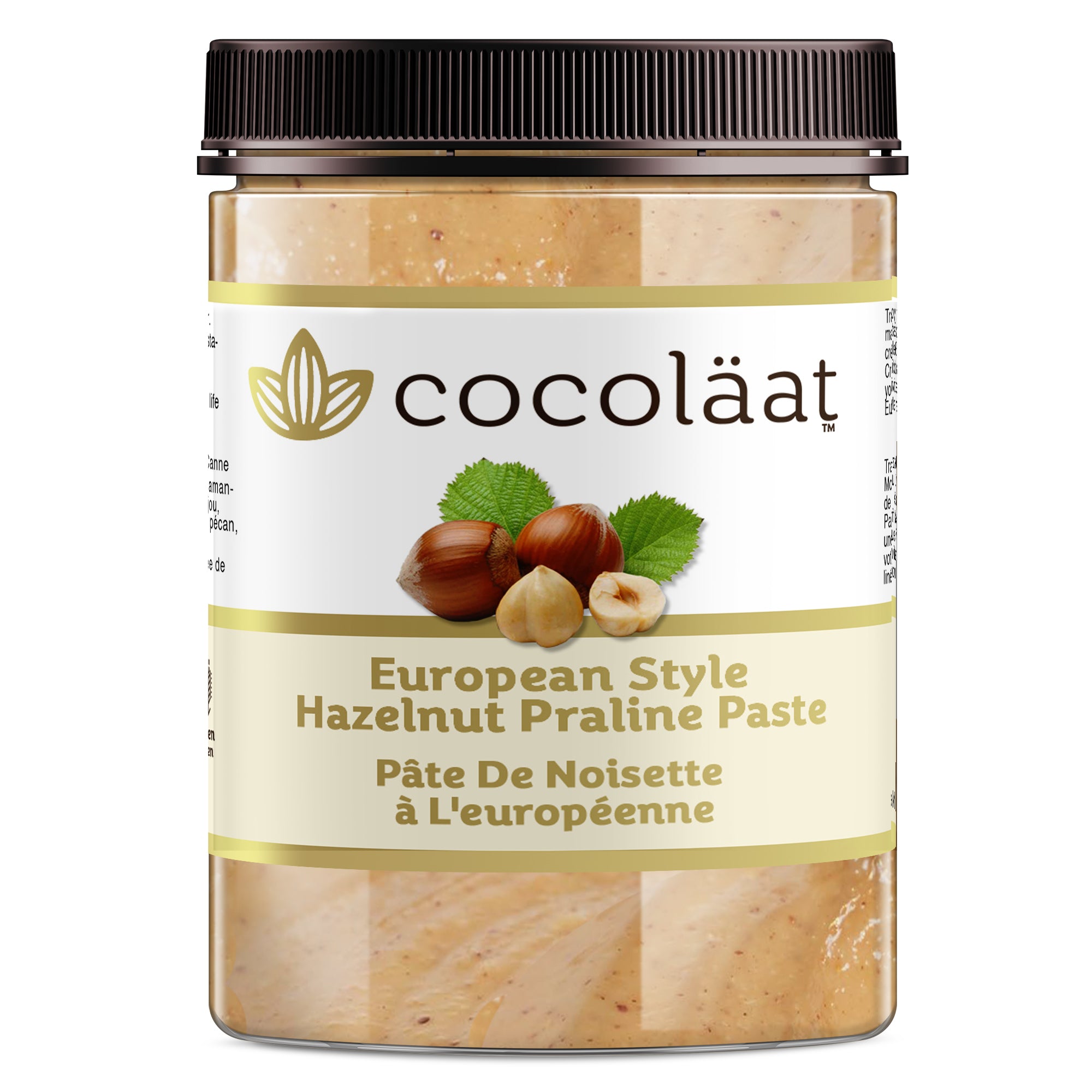Cocoläat European Style Hazelnut Praline Paste | Premium European Hazelnuts | 10 oz/284 g Resealable Jar