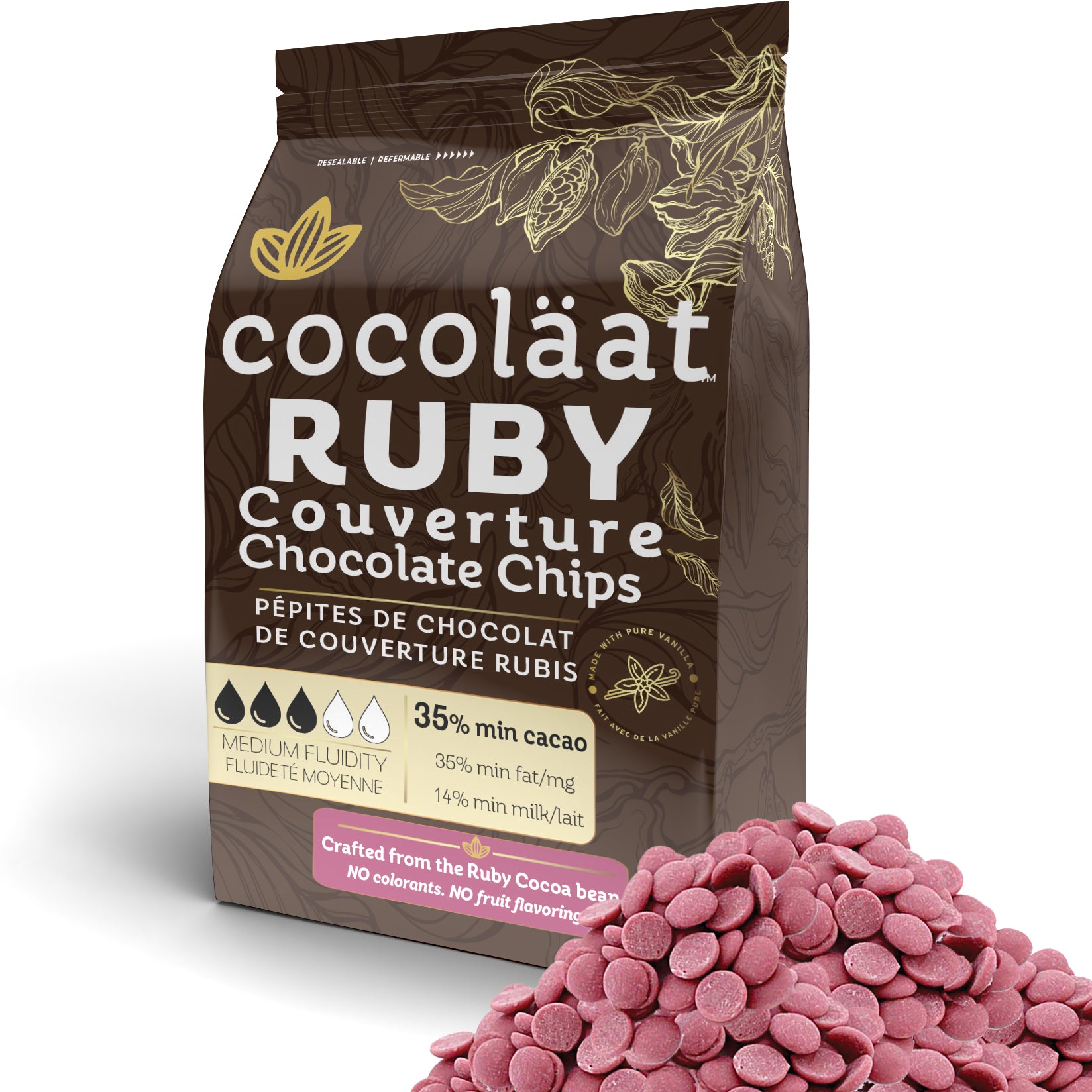 Ruby Couverture Chocolate Chips