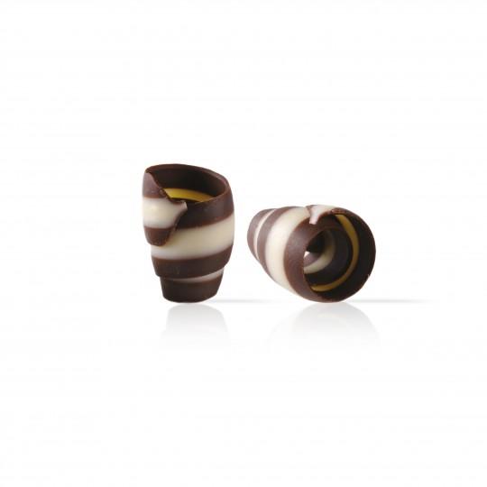Spiral Decor | Striped Dark & White Chocolate
