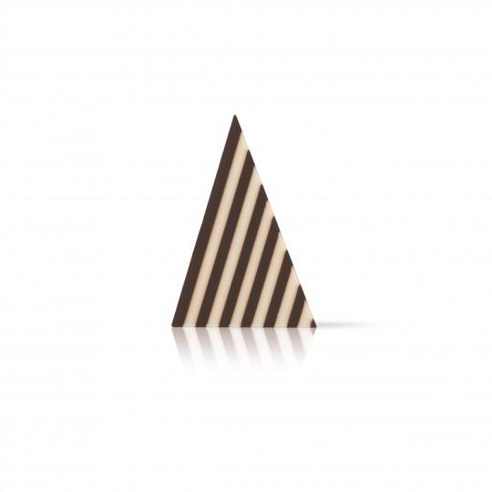 Triangle Decor | Striped Dark & White Chocolate
