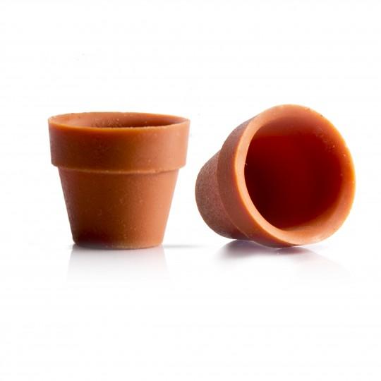 Chocolate Flower Pot - Natural Clay Color