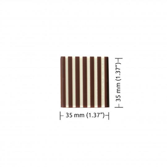 Square Decor | Striped Dark & White Chocolate