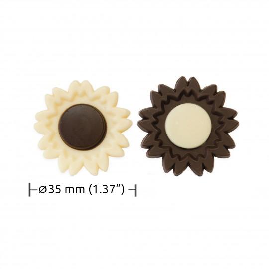 Sunflower Assortment Decor | Dark & White Chocolate